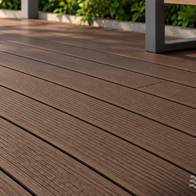 Suelo exterior de madera compuesta