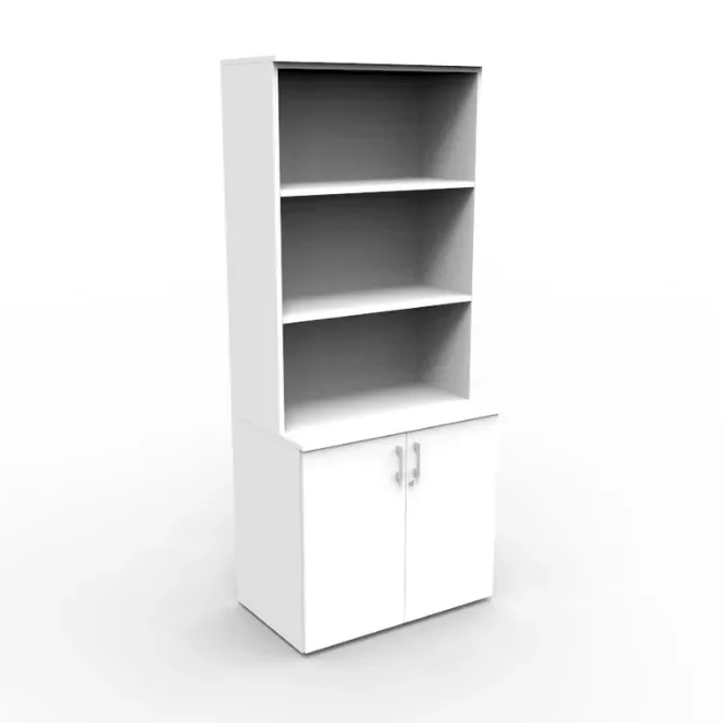 Estante para biblioteca con gabinete inferior