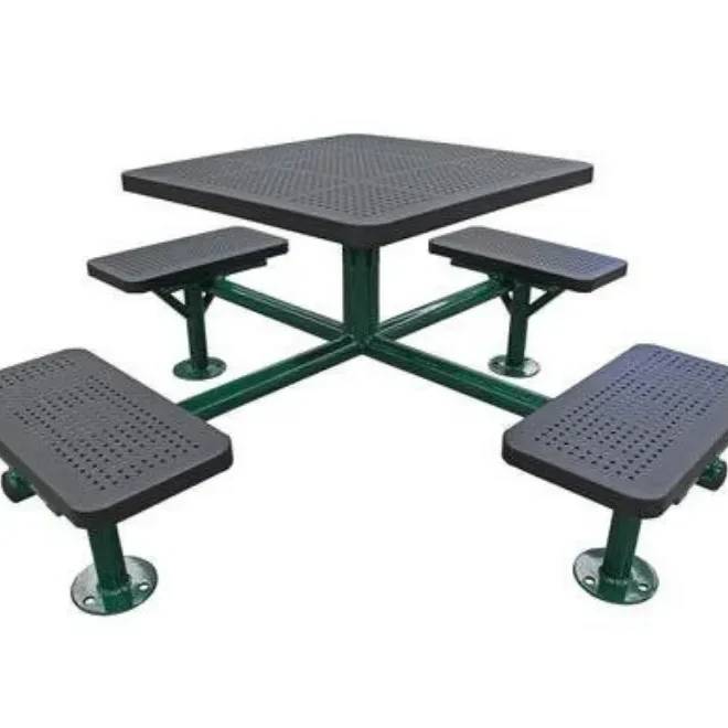 Mesa cuadrada con asientos para patios